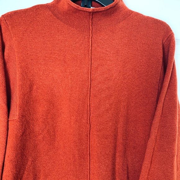 FRENCH CONNECTION RUST Long Line Sweater Sz Medium - Picture 2 of 6